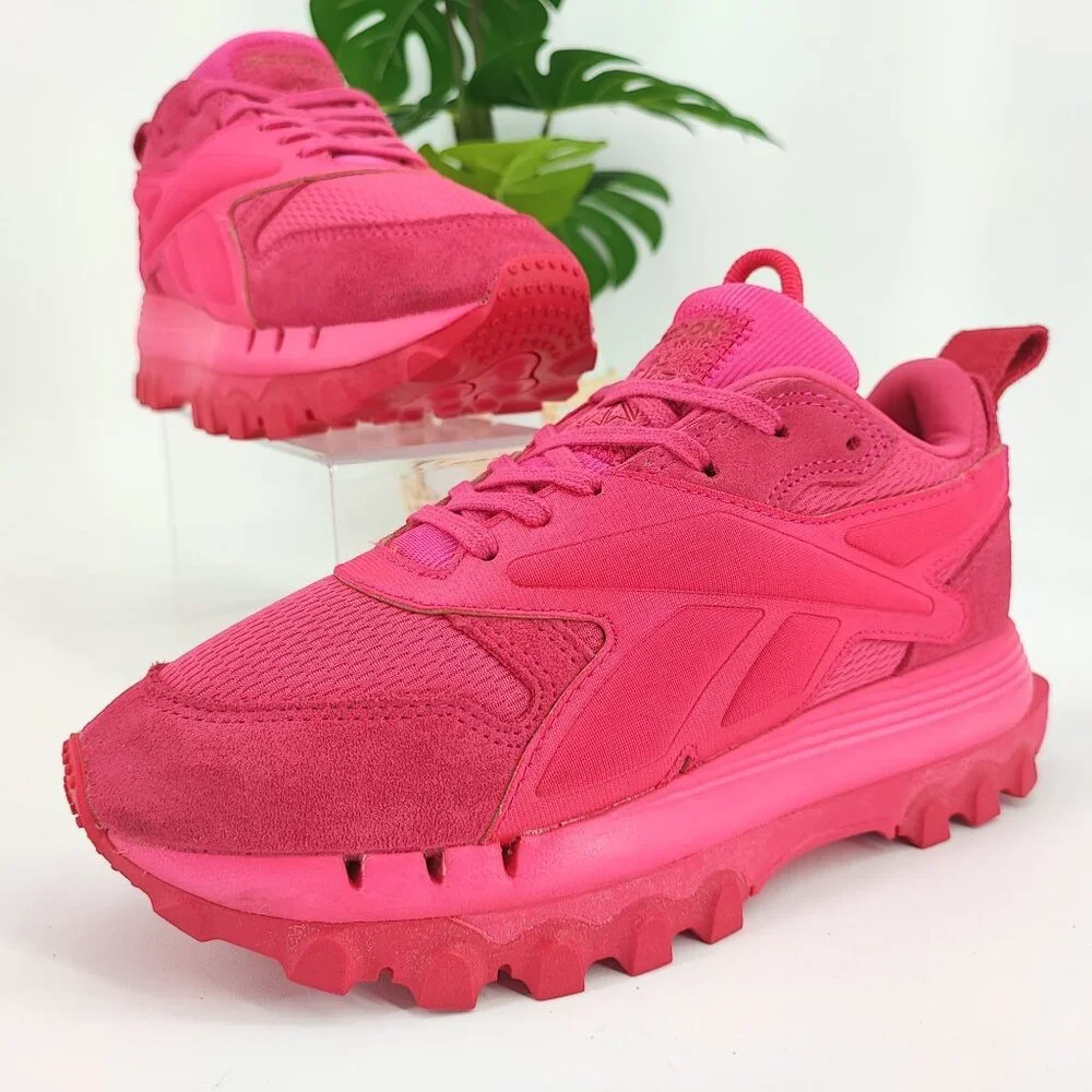 Reebok  Women's X Cardi B V2 Classic Pink Leather Sneaker GW8876 Size 6.5